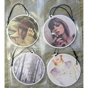 Set of 4 Taylor Swift Auto Air Fresheners, Ornaments, Album Covers